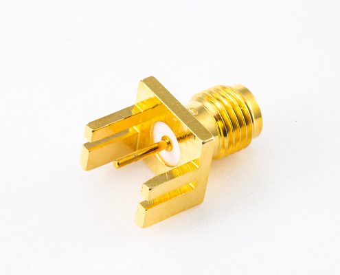 卡板安裝SMA母頭連接器直式PCB安裝
