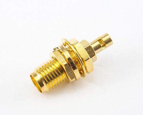 RG178 / 1.37mm / 1.45mm SMA連接器接線母頭直式面板安裝前鎖穿墻開天窗焊接式