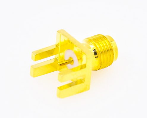 SMA卡板連接器母頭直式PCB安裝