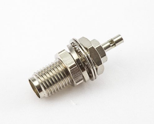 面板安裝式SMA連接器母頭直式前鎖穿墻開(kāi)天窗焊接式用于1.13MM接線