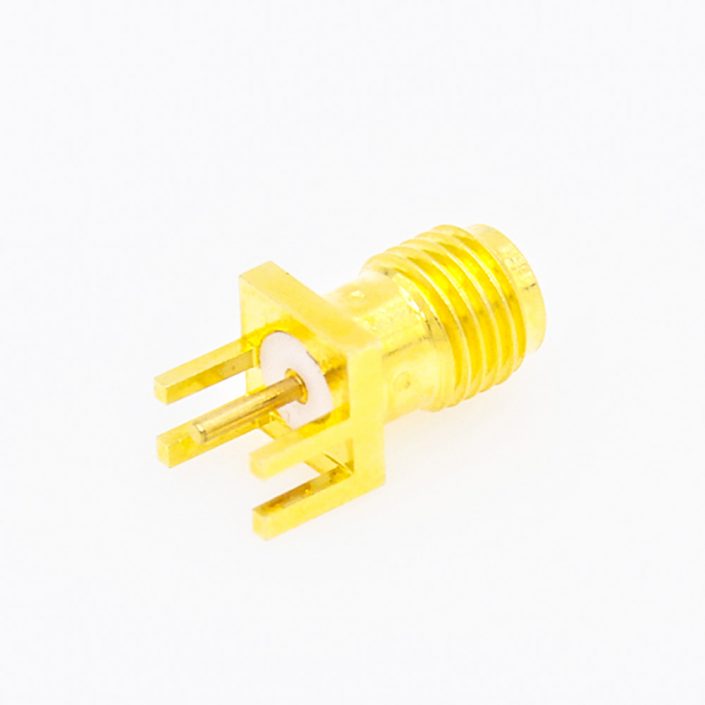 39(7) 銅制SMA連接器PCB安裝卡板母頭直式