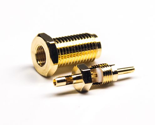 開天窗式sma接頭直式母頭連接器鍍金接同軸線