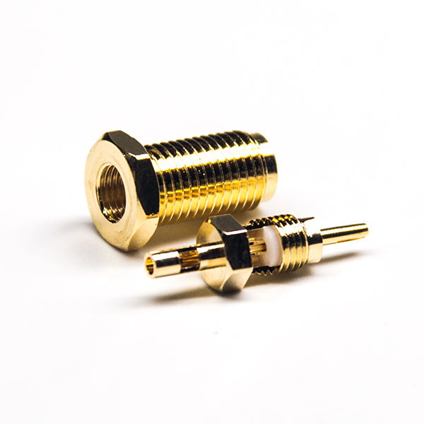 41-2 開天窗式sma接頭直式母頭連接器鍍金接同軸線
