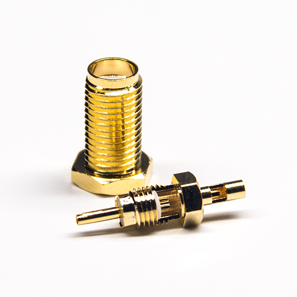 41-3 開天窗式sma接頭直式母頭連接器鍍金接同軸線