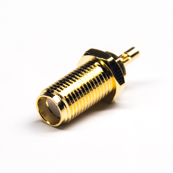 41 開天窗式sma接頭直式母頭連接器鍍金接同軸線