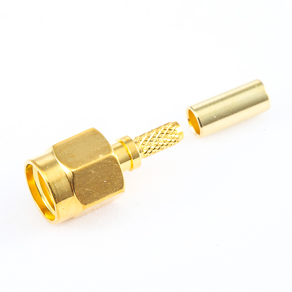 423(7) SMA連接器公頭壓接用于RG174 / RG316 / LMR100接線直式