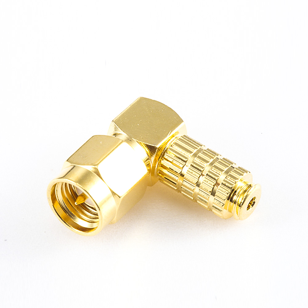 432(8) SMA接線插頭彎式線螺母鎖緊用于RG174 / RG316 / LMR100