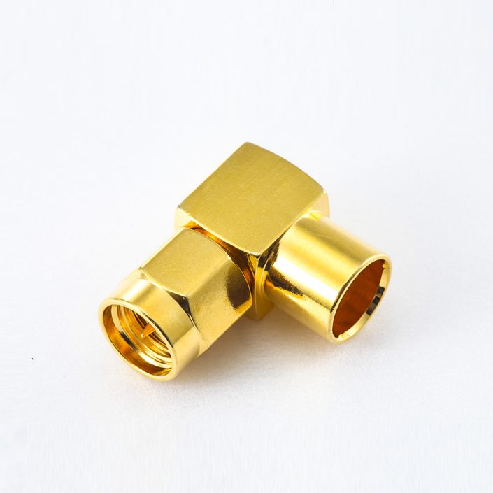 SMA連接器公頭彎式焊接用于半柔/半剛性-5