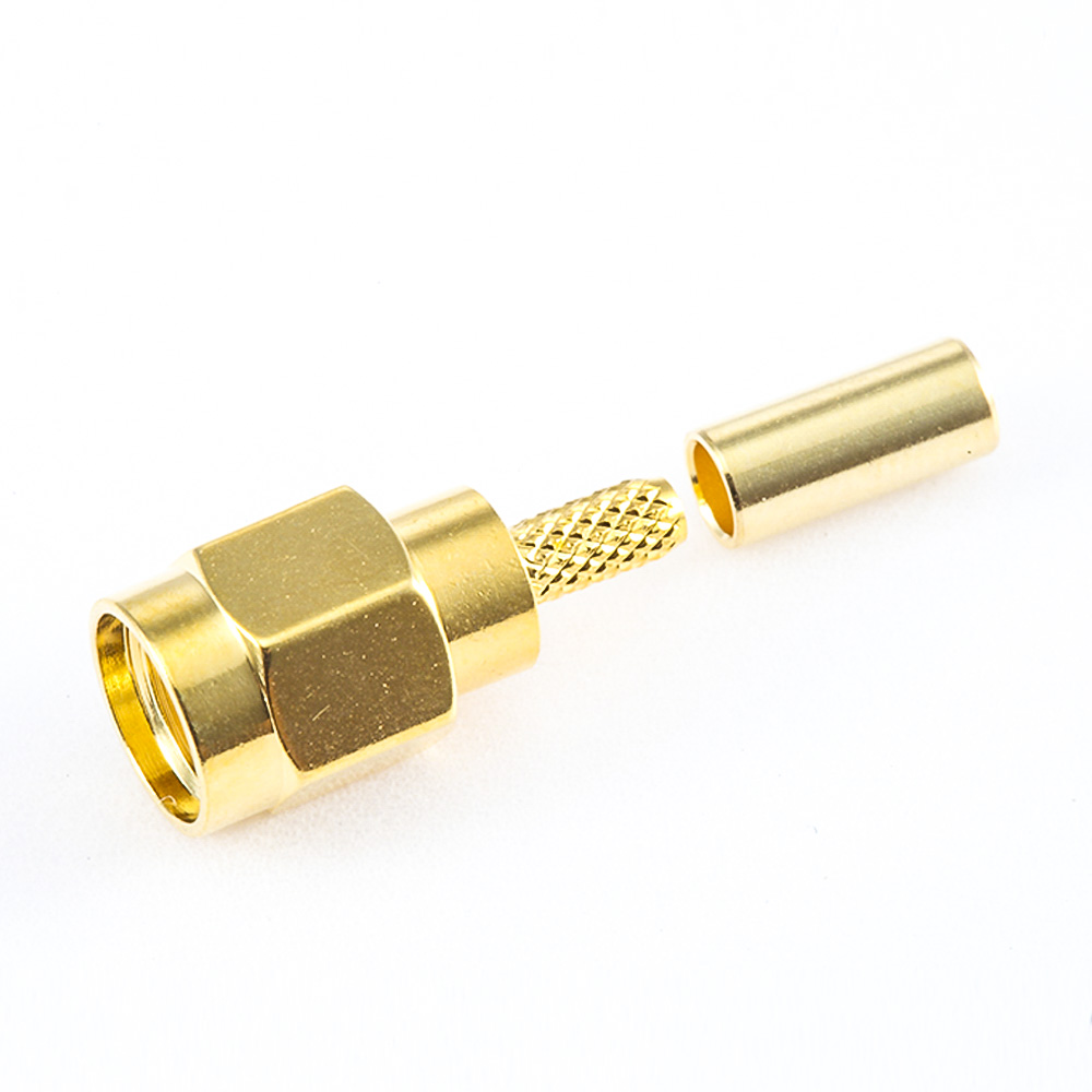 460(7) RG174 / RG316 / LMR100接線連接器SMA壓接類型公頭直式