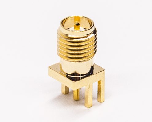 sma系列射頻連接器反極式母頭公頭針直式邊緣卡板接PCB板