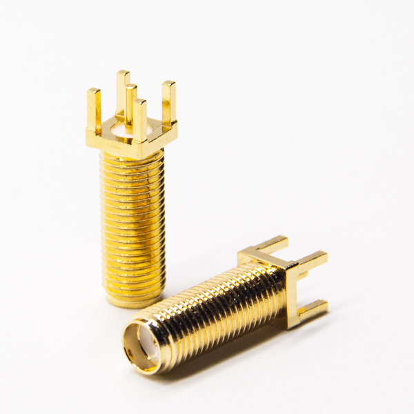 806-0299-5 SMA射頻接口連接器直式鍍金插板接PCB板