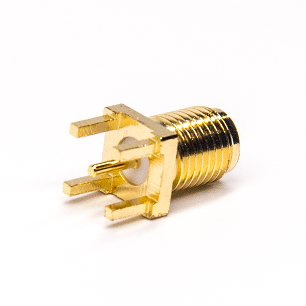 86-1 sma母頭直式直式接PCB板穿孔式鍍金