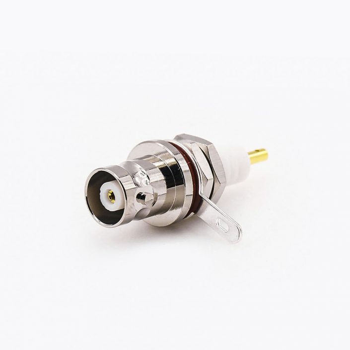 EB-001-0353 BNC連接器焊接類型防水母頭直式面板安裝后鎖穿墻接線接地