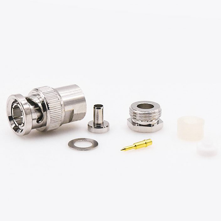 EB-001-0374 帶螺絲端子的BNC連接器用于RG58/RG142的公頭直式螺母鎖緊