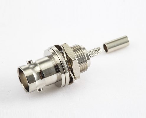 RG174/RG316BNC連接器母頭180度面板安裝后鎖穿墻