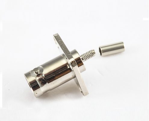 RG174/RG316BNC連接器母頭180度面板安裝4孔法蘭