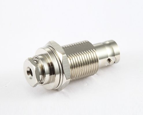 面板安裝前鎖穿墻BNC連接器用于RG174/RG316母180度螺母鎖緊50ohm