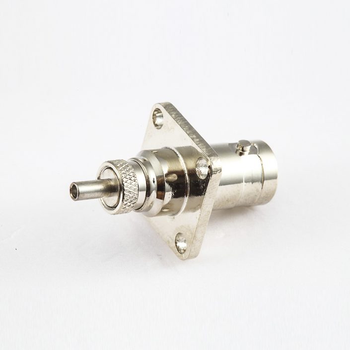 EB-001-0509 用于RG178母頭180度焊接的面板安裝4孔法蘭BNC連接器