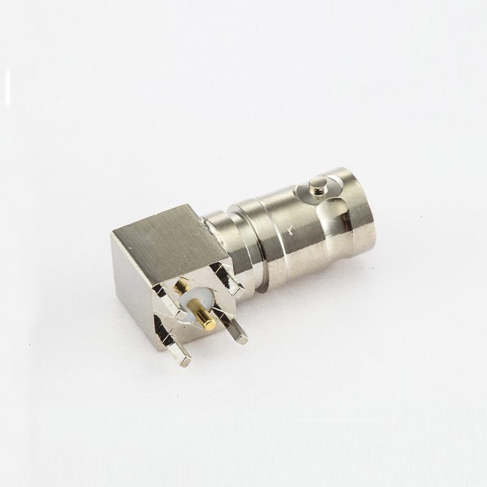 EB-001-0518 母頭BNC連接器PCB安裝彎式插孔50ohm