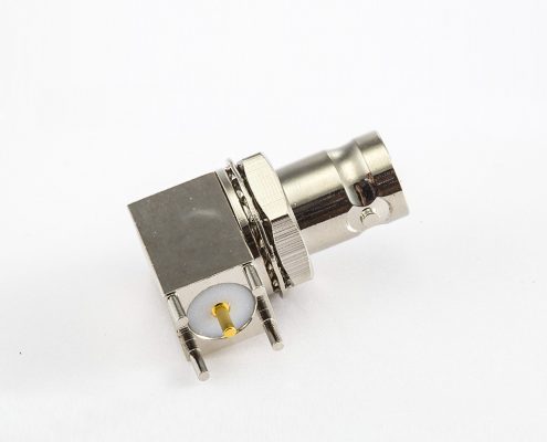 面板安裝BNC連接器前鎖穿墻PCB插孔50ohm
