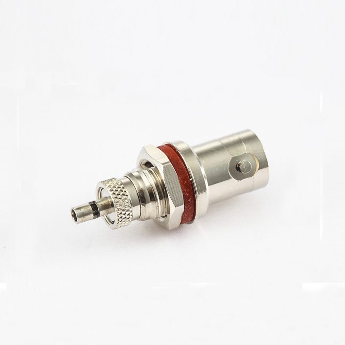 EB-001-0523 開天窗式焊接接線的防水BNC連接器母頭直型面板安裝后鎖穿墻