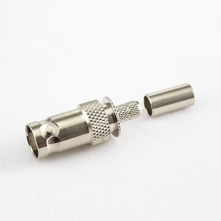 EB-001-0531 接線RG58/RG142壓接BNC母頭直式連接器