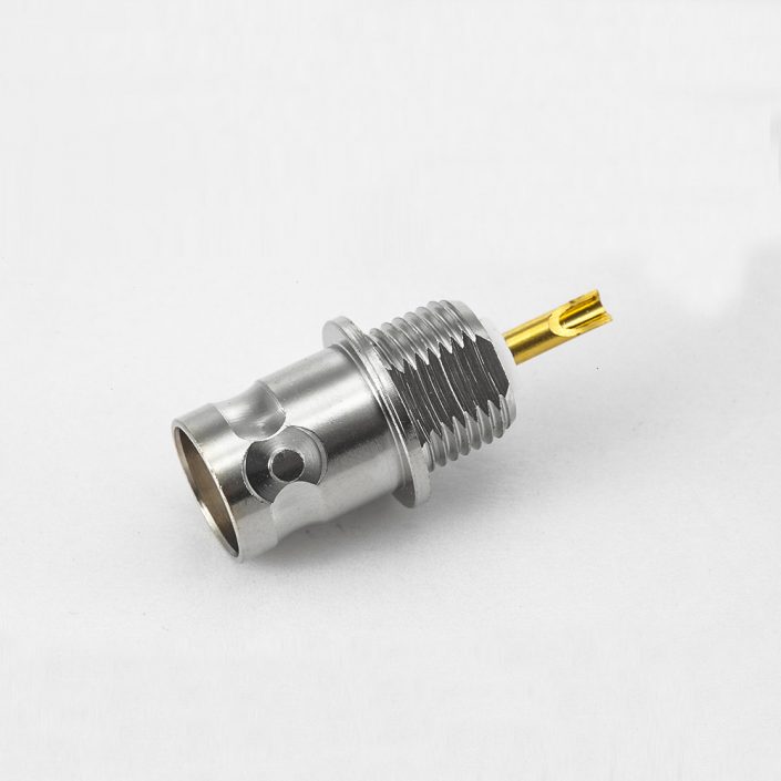 EB-001-0541 BNC接線焊接4孔法蘭母頭直型50ohm連接器