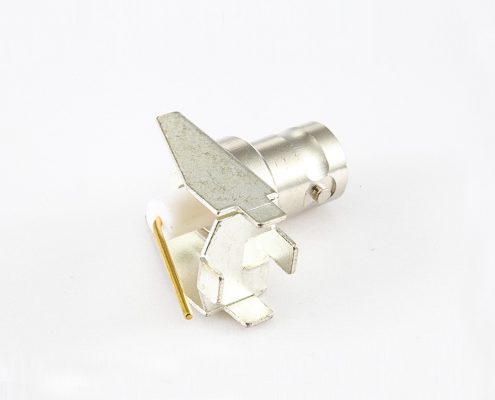 焊接類型BNC連接器PCB安裝母頭彎插50ohm