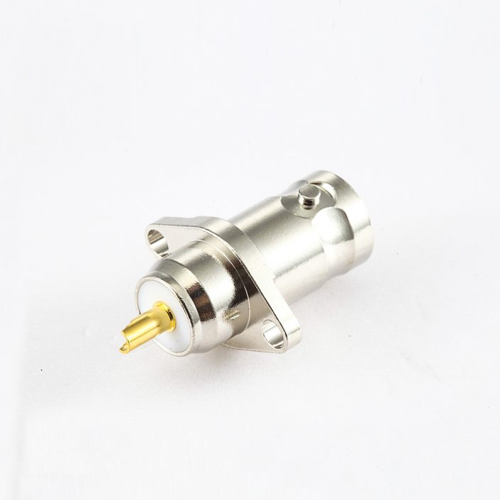 EB-001-0548 BNC連接器用于SYV50-2接線公頭180度帶2孔法蘭焊接50ohm