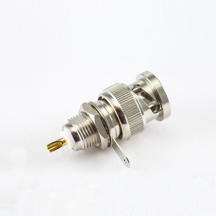 EB-001-0565 接線BNC接地連接器公頭直型后鎖穿墻焊接