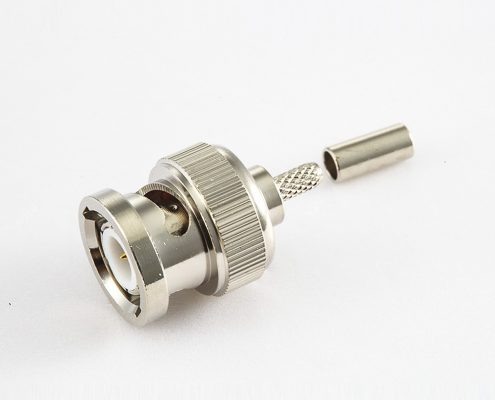 BNC連接器RG174/RG316的75Ω公頭直式接線壓接