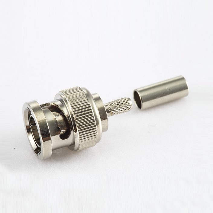 EB-001-0572 BNC連接器75Ω公頭180度接線壓接用于SYV75-2接線
