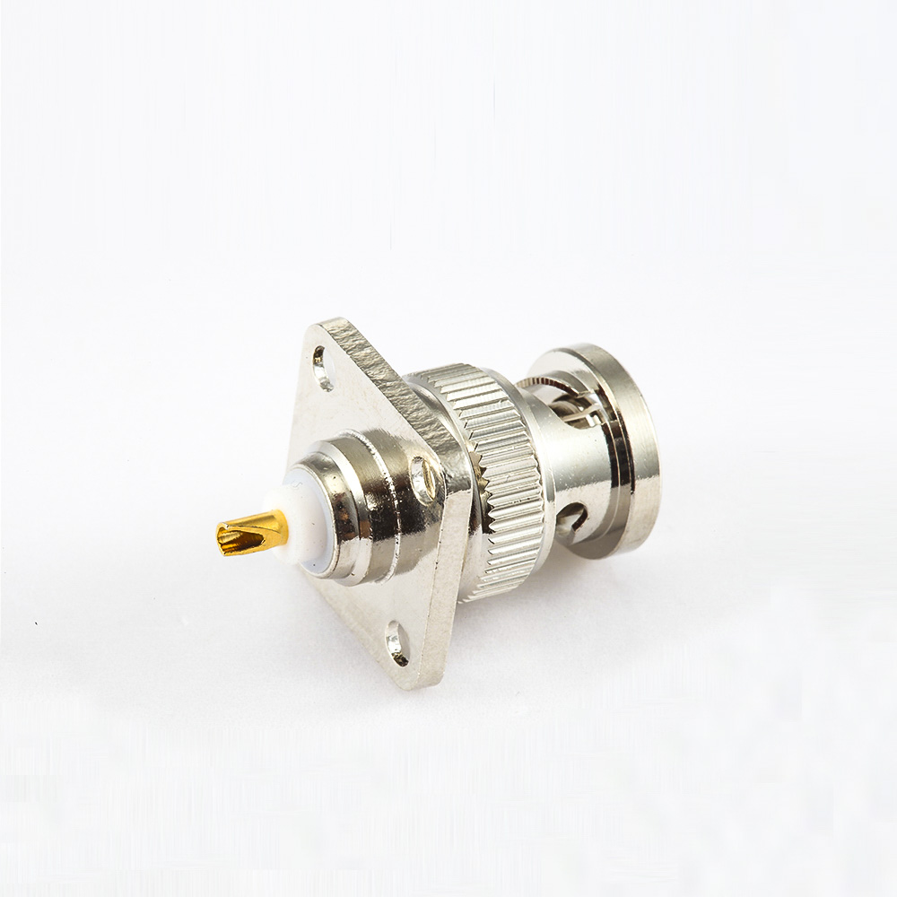 EB-001-0585 焊杯面板安裝4孔法蘭接線(xiàn)BNC連接器公頭直型