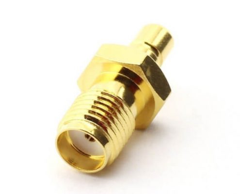 直式sma母頭焊線連接器穿墻帶螺母墊片