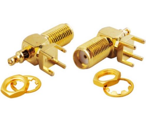 SMA插板焊線彎式連接器