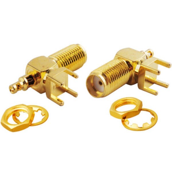 SMA插板焊線彎式連接器