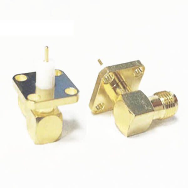 sma-connector-right-angle-female-with-4-holes-flange(3) sma 彎式連接器母頭帶4孔法蘭