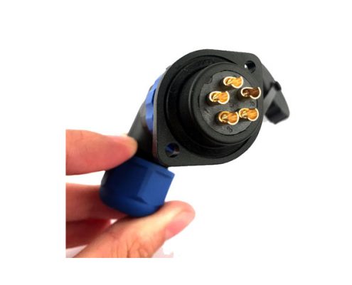 SP21 2孔菱形法蘭插座 7芯圓形航空插頭