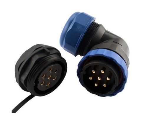 IP68防水航空插頭插座 3芯彎式連接器SP29