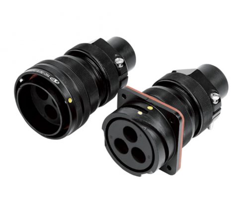 軌道交通連接器公母對(duì)接YGC直式3芯IP67卡口連接牽引連接器