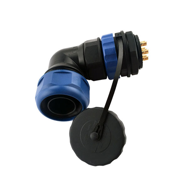 90度航空插頭插座 防水連接器SP29-24芯彎頭