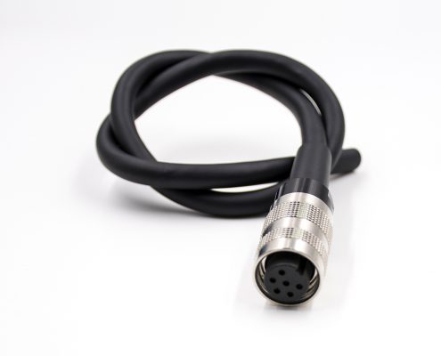 M16連接器6芯A扣母頭直式線束注塑成型接線焊接傳感器