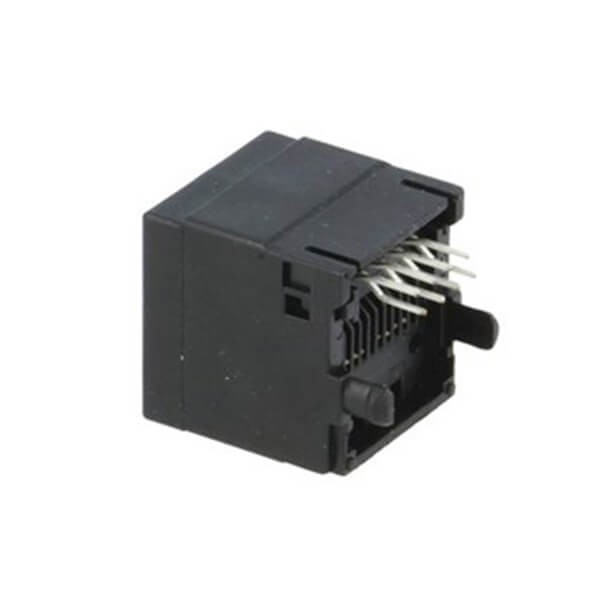 RJ45插座180度灰色塑料母座非屏蔽不帶燈