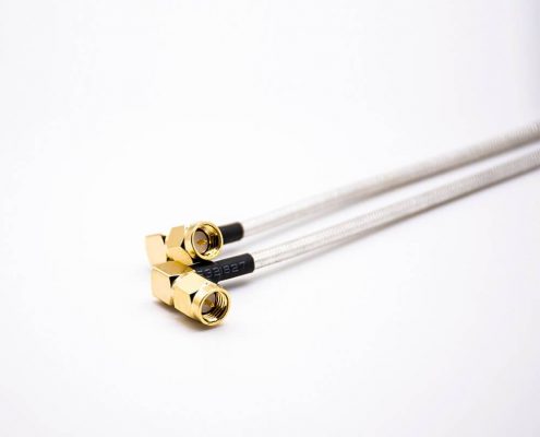 SMA射頻線RG405同軸線兩頭彎式公頭SMA連接器