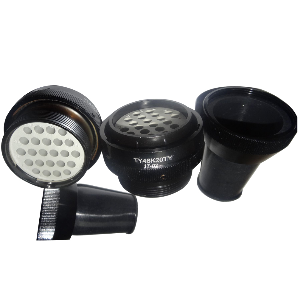 65-5 軌道交通連接器TY系列48殼體20芯公插座直式法蘭安裝