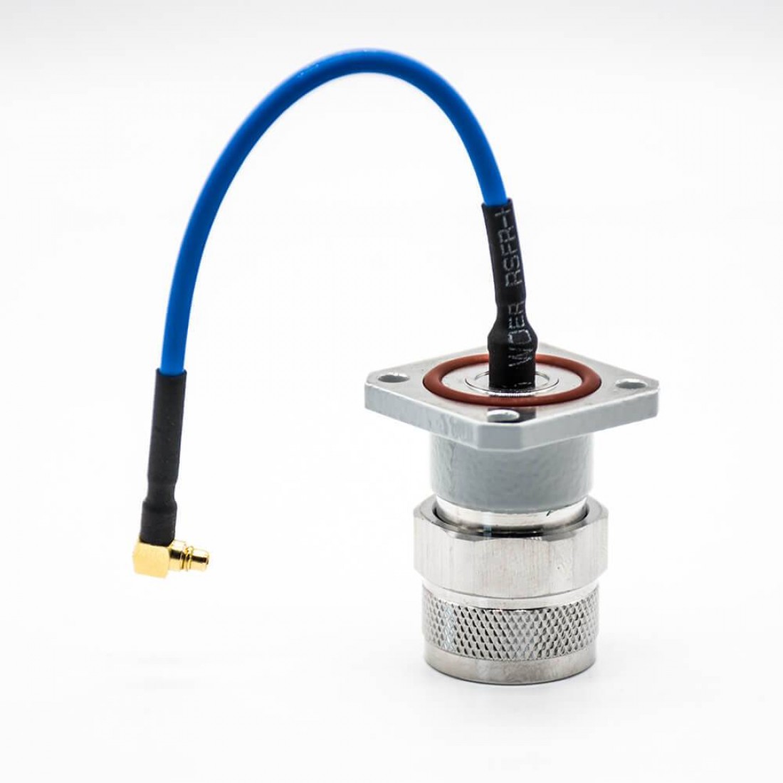 RF轉(zhuǎn)接線(xiàn)四孔法蘭直式N型公頭轉(zhuǎn)MMCX彎式公頭