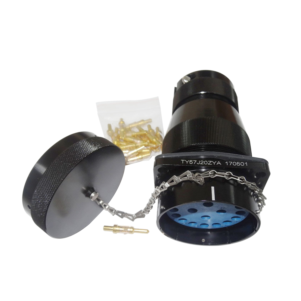 67-2 圓形電連接器TY系列57殼體20芯公插座軌道交通牽引機車連接器