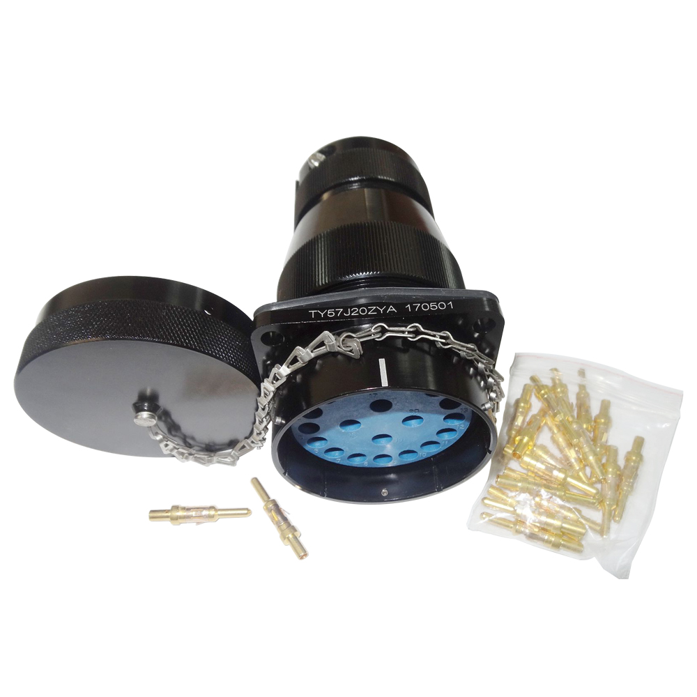 67-3 圓形電連接器TY系列57殼體20芯公插座軌道交通牽引機車連接器