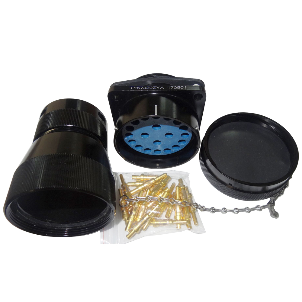 67-4 圓形電連接器TY系列57殼體20芯公插座軌道交通牽引機車連接器