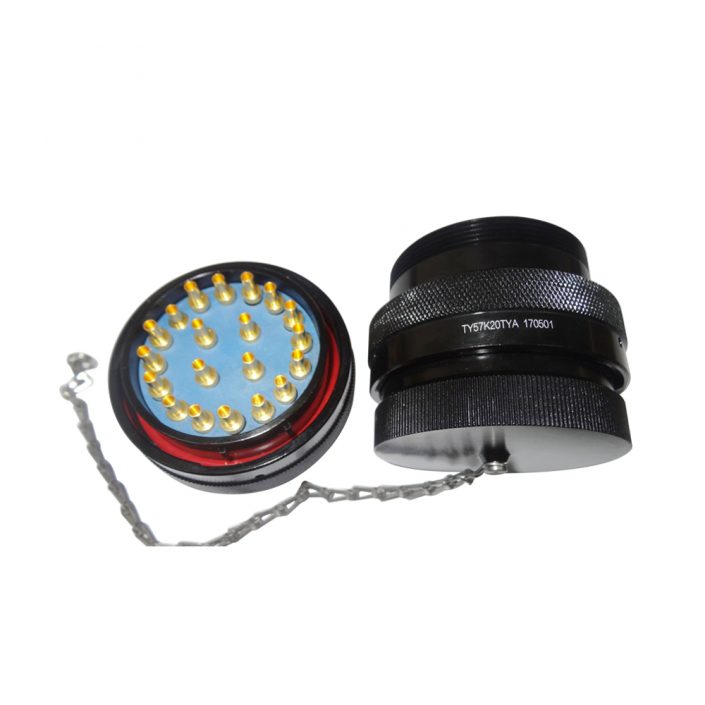 鐵路機(jī)車連接器TY系列57殼體20芯壓接式母插頭